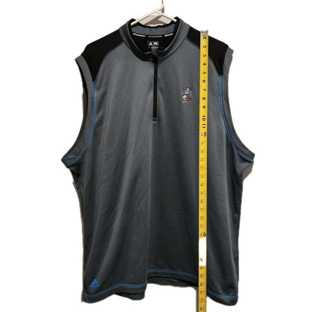 Adidas Golf Mens Climawarm Active  Performance Vest Fox Logo Gray Size 2XL - Picture 3 of 9